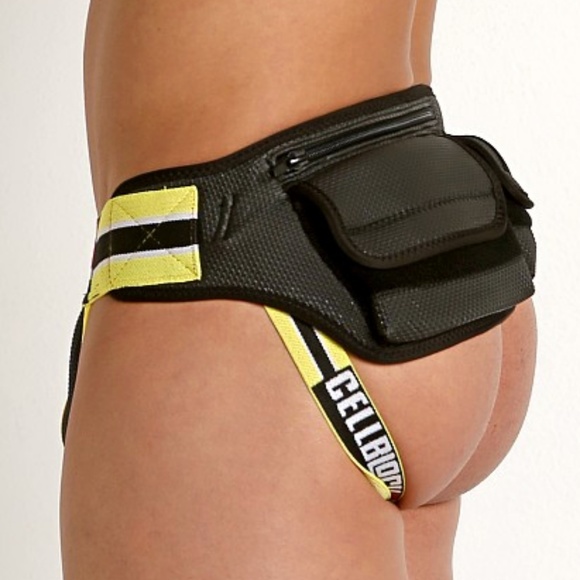 CELL BLOCK 13 NEOPRENE SMUGGLER JOCK PACK YELLOW - Picture 3 of 5